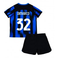 Dětský fotbalový dres Inter Milan Federico Dimarco #32 2023-24 Domácí Krátký Rukáv (+ trenýrky)